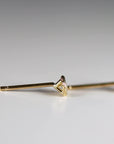 14k Solid Gold Tiny Diamond Stud Earrings (SINGLE OR PAIR) - Melt'm Jewelry