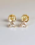 Rose Cut Diamond Earrings in 14k Gold - Melt'm Jewelry