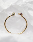 14k Gold Open Cuff Ruby Ring - Melt'm Jewelry