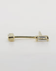 Baguette Diamond Stud Earrings 14k Gold - Melt'm Jewelry
