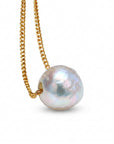 Natural Siding Pearl Necklace, June Birthstone Jewelry Gold Filled - Melt'm Jewelry