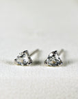 14k White Gold White Sapphire Earrings 14k Gold - Melt'm Jewelry