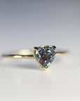 14K Gold Heart Cut Alexandrite Ring – June Birthstone Engagement Ring - Melt'm Jewelry
