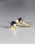 14k Gold Bezel Set Emerald Stud Earrings - Melt'm Jewelry