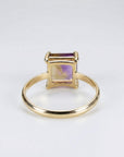 14k Solid Gold Square Ametrine Ring - Melt'm Jewelry