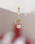 14k Gold Charm, Gold Earring Charm, Gold Huggie Charm, Add On Hoop Charm - Melt'm Jewelry
