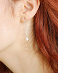 Freshwater Pearl Chain Earrings in Gold Filled, Solid Gold or Sterling Silver - Melt'm Jewelry