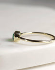 Emerald Cut Bezel Set East West Emerald Ring - Melt'm Jewelry