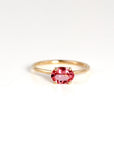 Pink Tourmaline Ring, 14K Solid Gold Oval Tourmaline Ring, October Birthstone Ring, Natural Pink Gemstone Ring - Melt'm Jewelry