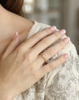 Square Pave Diamond Ring 14k Gold - Melt'm Jewelry