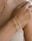 14k Gold Diamond Cross Bracelet - Melt'm Jewelry