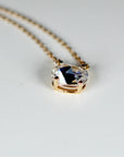 Oval Moissanite Necklace 14k Solid Gold - Melt'm Jewelry