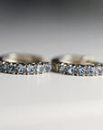 Aquamarine Huggie Hoop Earrings 14k Gold - Melt'm Jewelry