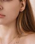 Diamond Love Earrings in 14k Solid Gold - Natural Diamond Block Letters - Melt'm Jewelry