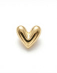Sweetheart Solid Gold Earrings, Internally Threaded Flat Back Earrings (SINGLE or PAIR) - Melt'm Jewelry