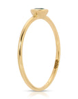 Emerald Stacking Ring 14k Gold - Melt'm Jewelry