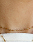 Gold Dainty Figaro Chain Choker Necklace - Melt'm Jewelry