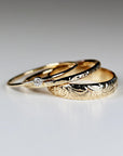 Set of 3 Gold Hammered Band Rings -Stacking Ring Set - Melt'm Jewelry