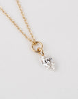 Marquise Diamond Necklace, Lab Grown Diamond Pendant, 14K Gold Floating Drilled Diamond, Dainty Solitaire Necklace - Melt'm Jewelry