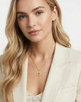 Actual Handwriting Disk Necklace, Kids Name Gold Pendant - Melt'm Jewelry