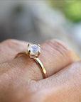 Rainbow Moonstone 14k Gold Ring - Melt'm Jewelry