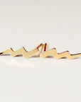 Gold Lightning Bolt Stud Earrings - Melt'm Jewelry