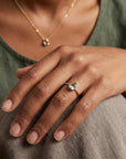 Pear Green Tourmaline Ring 14k Gold - Melt'm Jewelry