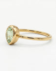 Pear Green Tourmaline Ring 14k Gold - Melt'm Jewelry