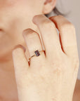 14k Gold Emerald Cut Alexandrite Ring - Melt'm Jewelry