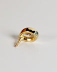 Pear CZ Bezel Set Flat Back Earrings 14k Solid Gold (single or pair) - Melt'm Jewelry