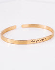 Custom Handwriting Cuff, 4mm Gold Filled Bracelet - Melt'm Jewelry