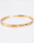 Custom Handwriting Cuff, 4mm Gold Filled Bracelet - Melt'm Jewelry