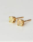 Round Cut Opal Stud Earrings 14k Gold - Melt'm Jewelry