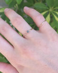 14k Gold Salt and Pepper Diamond Ring, Open Cuff Ring