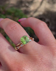 Cushion Cut Engagement Ring 14k Gold, Solitaire Ring