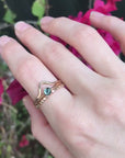 Gold Filled Chevron Ring, Curved Band Ring