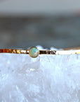 Moonstone Hammered Gold Cuff Bracelet, Gold Filled Celestial Bracelet