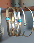 Moonstone Hammered Gold Cuff Bracelet, Gold Filled Celestial Bracelet