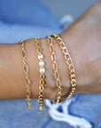 Gold Chunky Chain Stacking Bracelet
