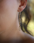 Gold Thick Chain Earrings