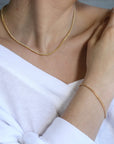 Gold Curb Chain Bracelet