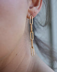 Gold Thick Chain Earrings