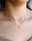 Personalized Initials Gold Necklace, Gold Filled Layering Necklace