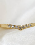 Curved Diamond Wedding Band