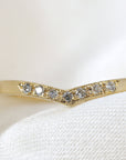 Curved Diamond Wedding Band