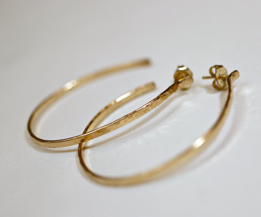 2 Inch Gold Hoop Earrings, Lightweight Gold Hoops