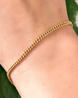Gold Curb Chain Bracelet