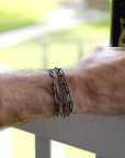 Boyfriend Chain Bracelet, Black Oxidized Silver Chain Bracelet For Men