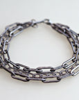 Boyfriend Chain Bracelet, Black Oxidized Silver Chain Bracelet For Men
