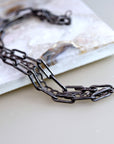 Boyfriend Chain Bracelet, Black Oxidized Silver Chain Bracelet For Men